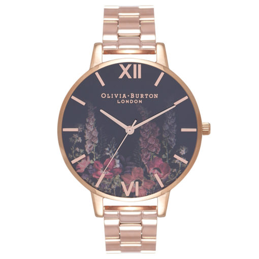 Uhr Dark Bouquet Roségold Bracelet von Olivia Burton