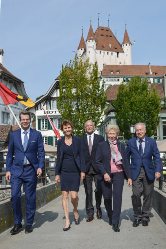 Von links: Patrick Aeschbacher, Brigitte Aeschbacher, René Lauper, Charlotte Frieden, Thomas Frieden.