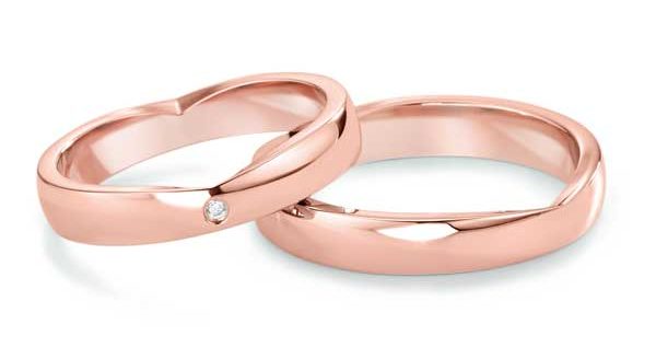 Ringe Secret Heart, Roségold.