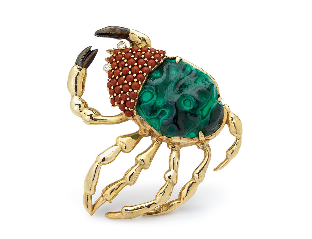 8-2023-Jewellery_Chaumet-006-Broche-crabe-malachite