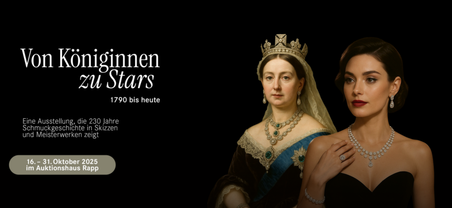 Am Donnerstag, 16. Oktober, wird im Auktionshauses Rapp die Schmuckausstellung „Von Königinnen zu Stars“ eröffnet.