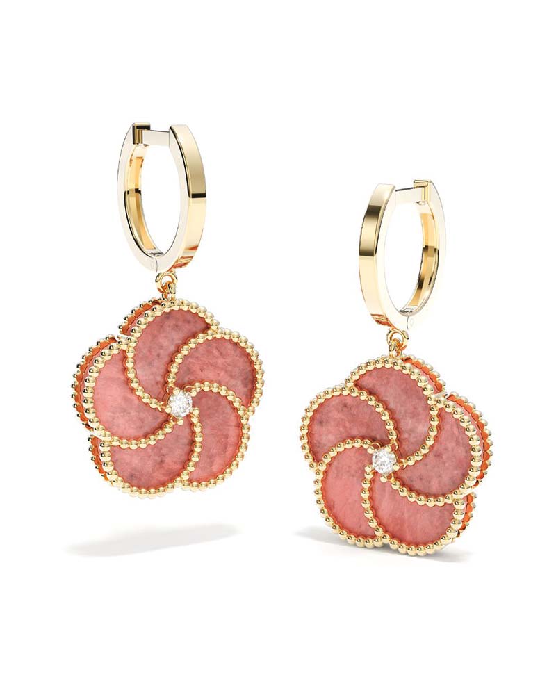 01-2026-CS_La-Prima-Gioielli_Bloomy_Ohr_18k-yellow-gold-diamond-rhodonite