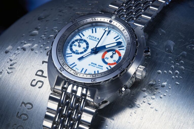 Doxa zeigt im Hôtel Beau-Rivage die neue Sub T.Graph II „Great White“ Topper Edition.